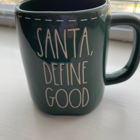 New Rae Dunn by Magenta Dark Green Santa Define Good Coffee Mug - Picture 2 of 11